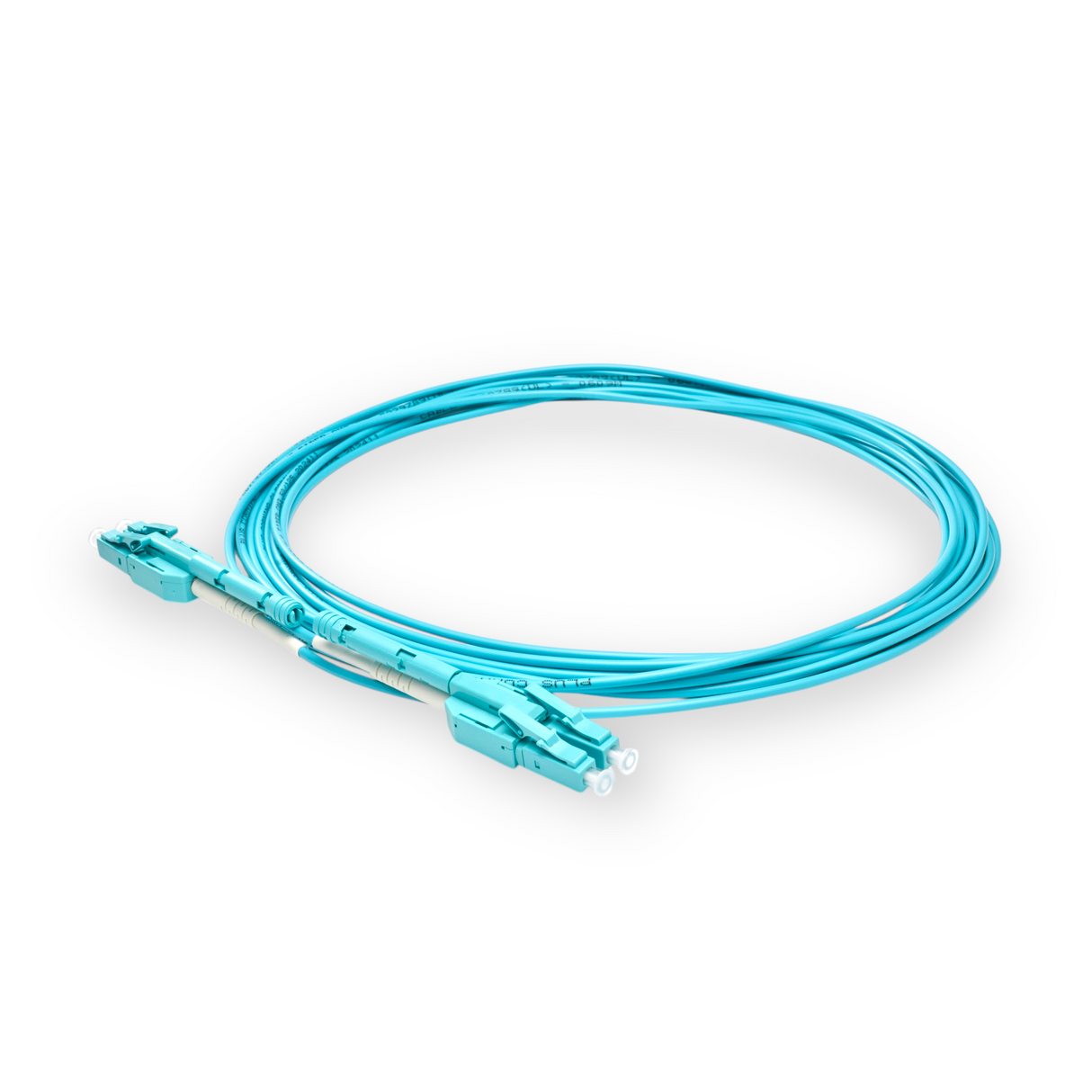 Push-Pull Tab Uniboot Ultra Low Loss 0.1dB OM4 LC/UPC to LC/UPC Fiber Patch Cable | Polarity Switchable | Corning OM4 Fiber | Aqua Connector | LSZH Jacket | Speedy Model A Push-Pull Tab Uniboot