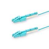 Push-Pull Tab Uniboot Ultra Low Loss 0.1dB OM4 LC/UPC to LC/UPC Fiber Patch Cable | Polarity Switchable | Corning OM4 Fiber | Aqua Connector | LSZH Jacket | Speedy Model A Push-Pull Tab Uniboot