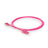 Push-Pull Tab Uniboot Low Loss 0.15dB OM4 LC/UPC to LC/UPC Fiber Patch Cable | Polarity Switchable | Corning OM4 Fiber | Magenta Connector | OFNP Jacket | Speedy Model A Push-Pull Tab Uniboot