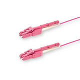 Push-Pull Tab Uniboot Low Loss 0.15dB OM4 LC/UPC to LC/UPC Fiber Patch Cable | Polarity Switchable | Corning OM4 Fiber | Magenta Connector | OFNP Jacket | Speedy Model A Push-Pull Tab Uniboot