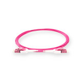 Uniboot Low Loss 0.15dB OM4 LC/UPC to LC/UPC Fiber Patch Cable | Polarity Switchable | Corning OM4 Fiber | Magenta Connector | OFNR Jacket | Speedy Model E Uniboot