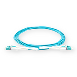 Push-Pull Tab Uniboot 0.2dB OM3 LC/UPC to LC/UPC Fiber Patch Cable | Polarity Switchable | Corning OM3 Fiber | OFNR Jacket | Speedy Model E Push-Pull Tab Uniboot