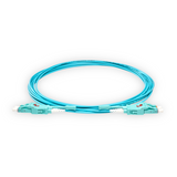 Push-Pull Tab Uniboot Ultra Low Loss 0.1dB OM4 LC/UPC to LC/UPC Fiber Patch Cable | Polarity Switchable | Corning OM4 Fiber | Aqua Connector | OFNP Jacket | Speedy Model O Push-Pull Tab Uniboot