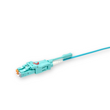 Push-Pull Tab Uniboot Ultra Low Loss 0.1dB OM4 LC/UPC to LC/UPC Fiber Patch Cable | Polarity Switchable | Corning OM4 Fiber | Aqua Connector | OFNP Jacket | Speedy Model O Push-Pull Tab Uniboot
