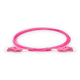 Push-Pull Tab Uniboot 0.2dB OM4 LC/UPC to LC/UPC Fiber Patch Cable | Polarity Switchable | Corning OM4 Fiber | Magenta Connector | OFNR Jacket | Speedy Model O Push-Pull Tab Uniboot
