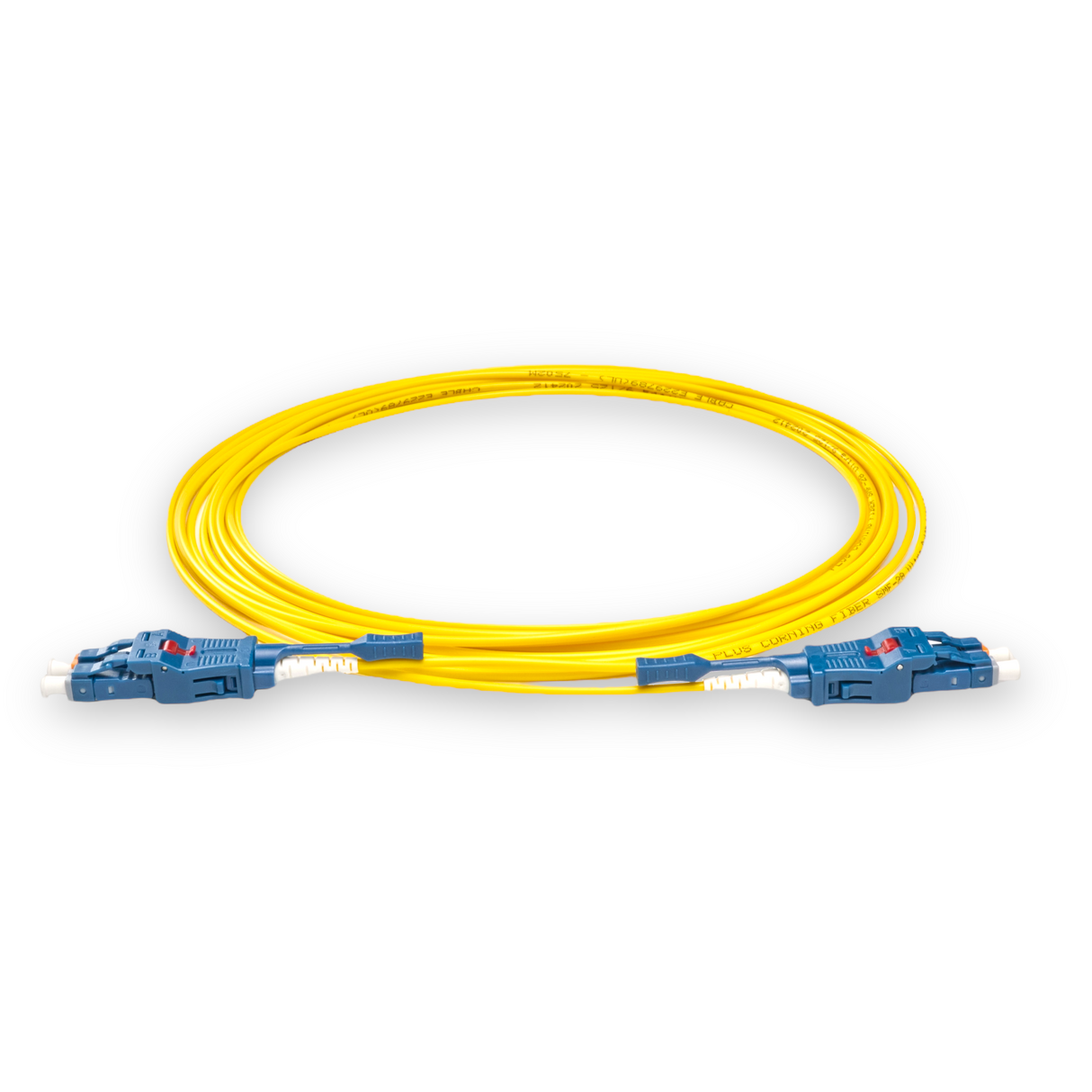 Push-Pull Tab Uniboot Ultra Low Loss 0.1dB Single-mode LC/UPC to LC/UPC Fiber Patch Cable | Polarity Switchable | Corning SMF-28 Ultra Fiber | OS1/OS2 Compatible | OFNR Jacket | Speedy Model O Push-Pull Tab Uniboot