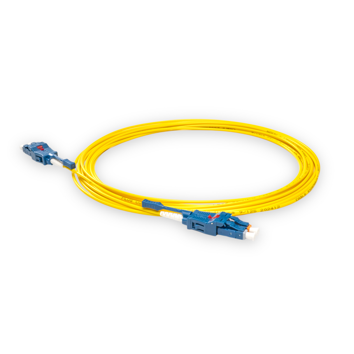 Push-Pull Tab Uniboot Ultra Low Loss 0.1dB Single-mode LC/UPC to LC/UPC Fiber Patch Cable | Polarity Switchable | Corning SMF-28 Ultra Fiber | OS1/OS2 Compatible | OFNR Jacket | Speedy Model O Push-Pull Tab Uniboot
