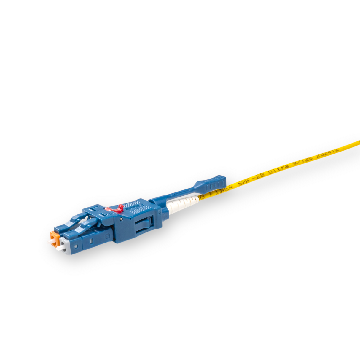 Push-Pull Tab Uniboot Ultra Low Loss 0.1dB Single-mode LC/UPC to LC/UPC Fiber Patch Cable | Polarity Switchable | Corning SMF-28 Ultra Fiber | OS1/OS2 Compatible | OFNR Jacket | Speedy Model O Push-Pull Tab Uniboot