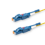 Push-Pull Tab Uniboot Ultra Low Loss 0.1dB Single-mode LC/UPC to LC/UPC Fiber Patch Cable | Polarity Switchable | Corning SMF-28 Ultra Fiber | OS1/OS2 Compatible | OFNR Jacket | Speedy Model O Push-Pull Tab Uniboot