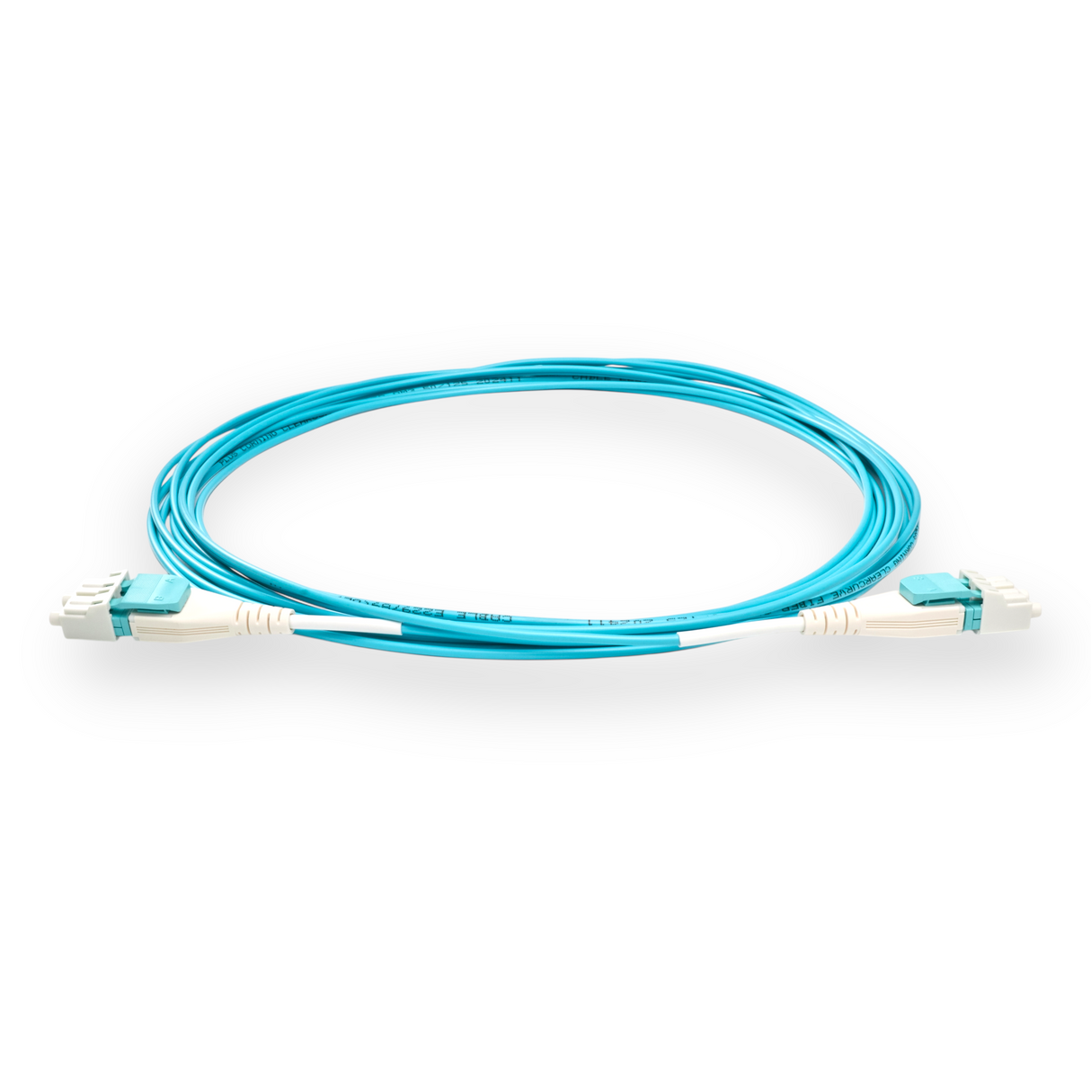 Uniboot Ultra Low Loss 0.1dB OM4 LC/UPC to LC/UPC Fiber Patch Cable | Polarity Switchable | Corning OM4 Fiber | Aqua Connector | OFNR Jacket | Speedy Model S Uniboot