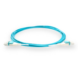 Uniboot Ultra Low Loss 0.1dB OM4 LC/UPC to LC/UPC Fiber Patch Cable | Polarity Switchable | Corning OM4 Fiber | Aqua Connector | OFNR Jacket | Speedy Model S Uniboot