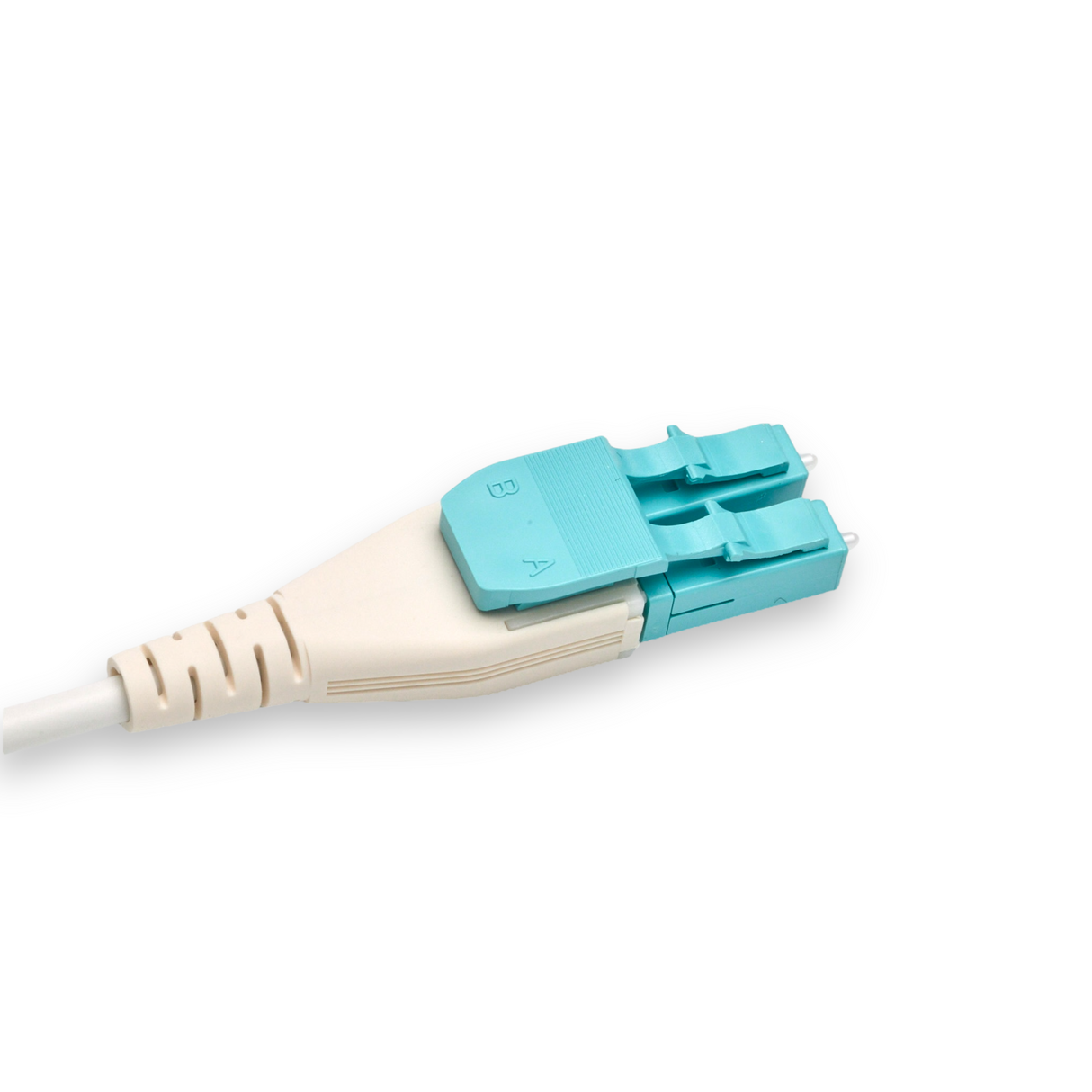 Uniboot Ultra Low Loss 0.1dB OM4 LC/UPC to LC/UPC Fiber Patch Cable | Polarity Switchable | Corning OM4 Fiber | Aqua Connector | OFNR Jacket | Speedy Model S Uniboot