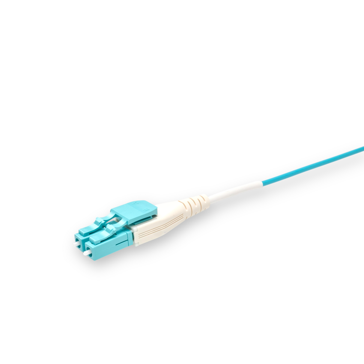 Uniboot Ultra Low Loss 0.1dB OM4 LC/UPC to LC/UPC Fiber Patch Cable | Polarity Switchable | Corning OM4 Fiber | Aqua Connector | OFNR Jacket | Speedy Model S Uniboot
